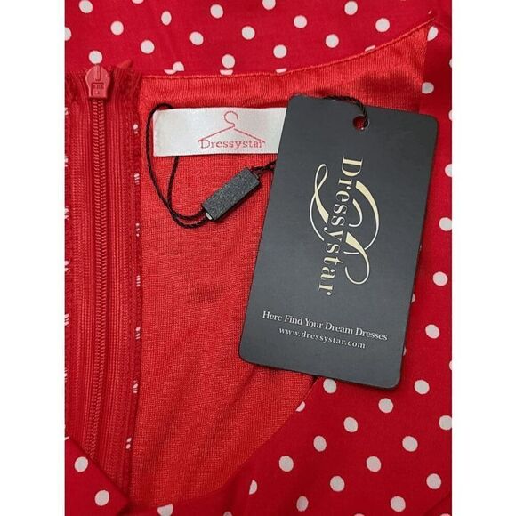 ❤️ Pinup 1950s Retro Red Polka Dot Disney Minnie Mouse Dress S, XL NWT - Picture 12 of 17